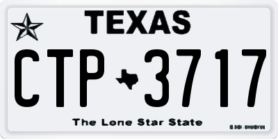 TX license plate CTP3717
