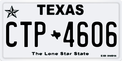 TX license plate CTP4606