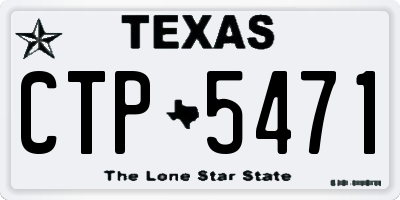 TX license plate CTP5471