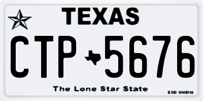 TX license plate CTP5676