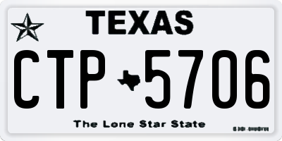 TX license plate CTP5706
