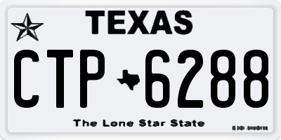 TX license plate CTP6288