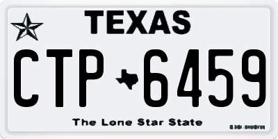 TX license plate CTP6459