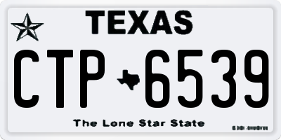 TX license plate CTP6539