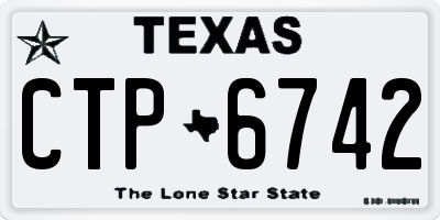TX license plate CTP6742