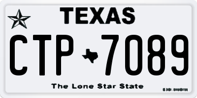 TX license plate CTP7089