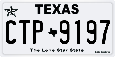 TX license plate CTP9197