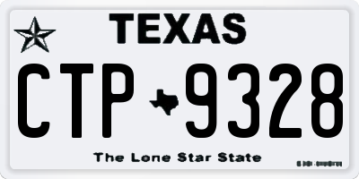 TX license plate CTP9328