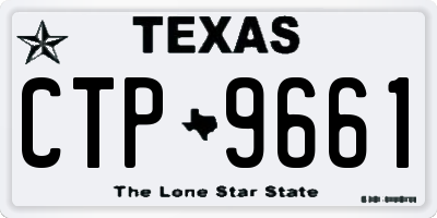 TX license plate CTP9661
