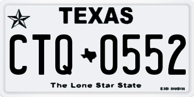 TX license plate CTQ0552