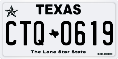 TX license plate CTQ0619