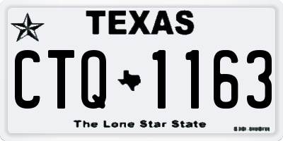 TX license plate CTQ1163