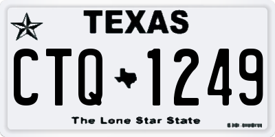TX license plate CTQ1249