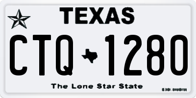 TX license plate CTQ1280
