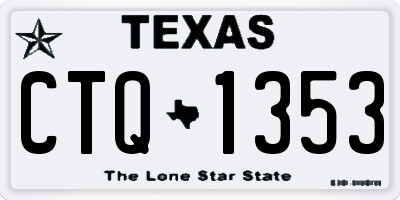 TX license plate CTQ1353