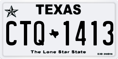 TX license plate CTQ1413