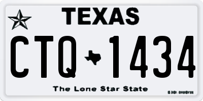 TX license plate CTQ1434