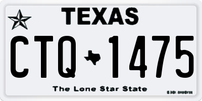 TX license plate CTQ1475