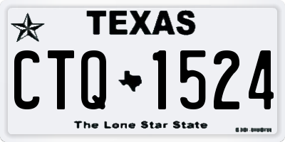 TX license plate CTQ1524