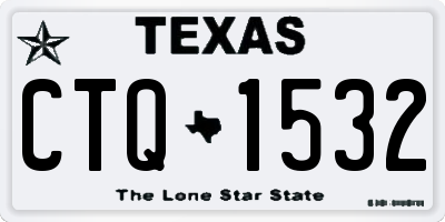 TX license plate CTQ1532