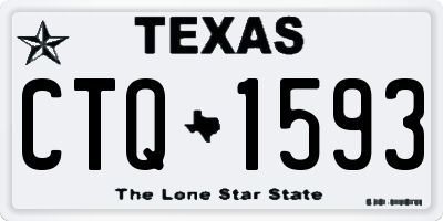 TX license plate CTQ1593