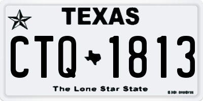 TX license plate CTQ1813