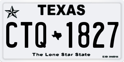 TX license plate CTQ1827