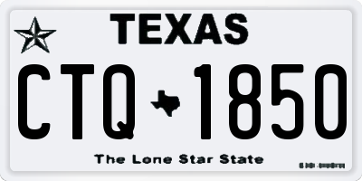 TX license plate CTQ1850