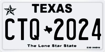 TX license plate CTQ2024