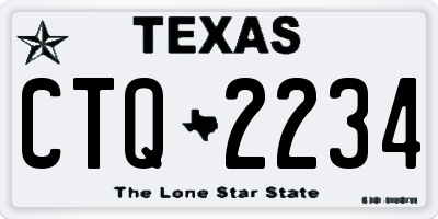TX license plate CTQ2234