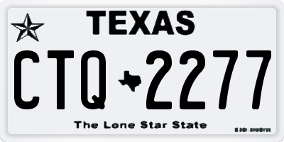 TX license plate CTQ2277