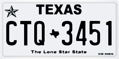 TX license plate CTQ3451