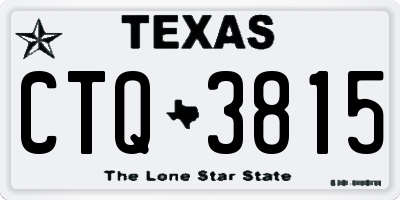 TX license plate CTQ3815