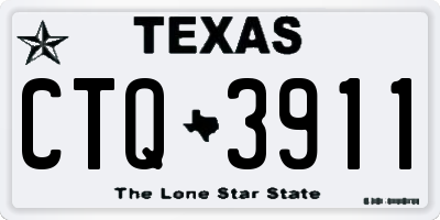TX license plate CTQ3911