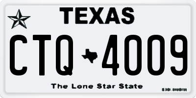 TX license plate CTQ4009
