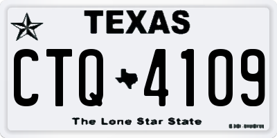 TX license plate CTQ4109