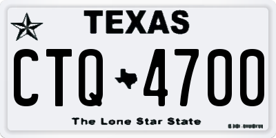 TX license plate CTQ4700