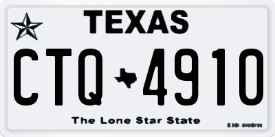 TX license plate CTQ4910