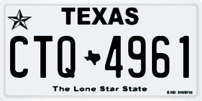 TX license plate CTQ4961