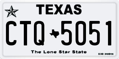 TX license plate CTQ5051