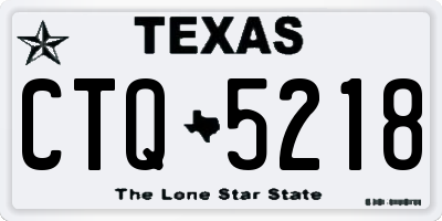 TX license plate CTQ5218