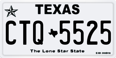 TX license plate CTQ5525
