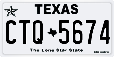 TX license plate CTQ5674