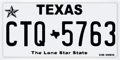 TX license plate CTQ5763