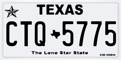 TX license plate CTQ5775