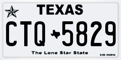 TX license plate CTQ5829