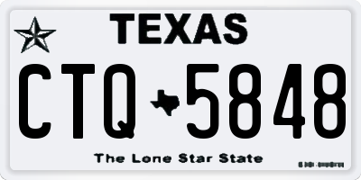 TX license plate CTQ5848
