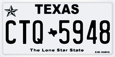 TX license plate CTQ5948