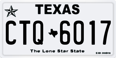 TX license plate CTQ6017