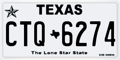 TX license plate CTQ6274